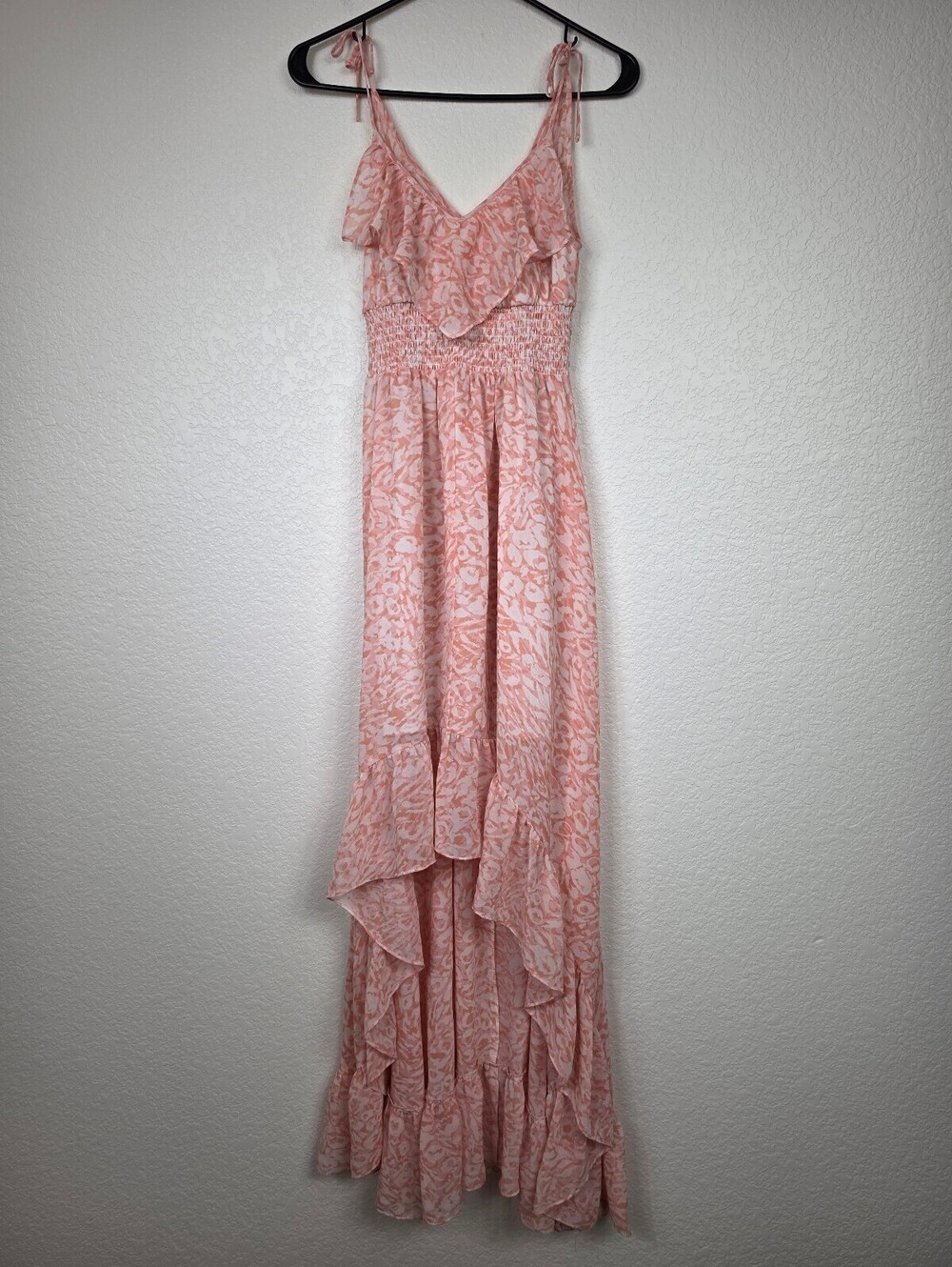 Guess High Low Pink Leopard Camo Camouflage XXS Dress